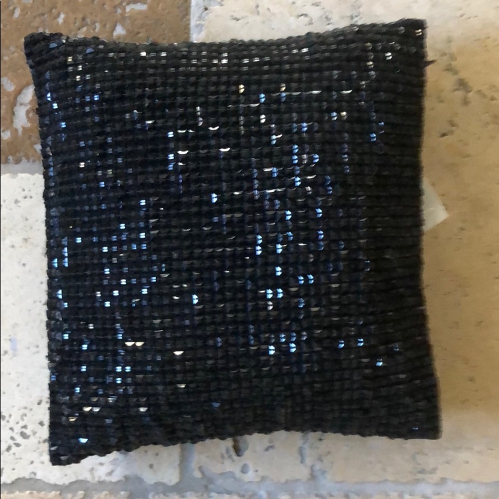 Donna Karan Impression Col. Beaded Pillow Ebony
